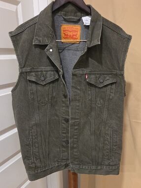 Levi's Olive Utility Denim Vest